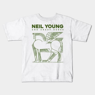 Neil Young - 70s Crazy Horse Fanmade Kids T-Shirt